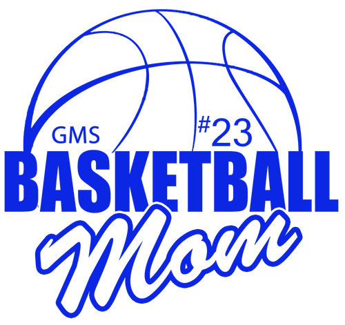 GMS Basketball Mom Shirt - PERSONALIZED with your child's number.  Enter Name & Number in Notes at checkout.